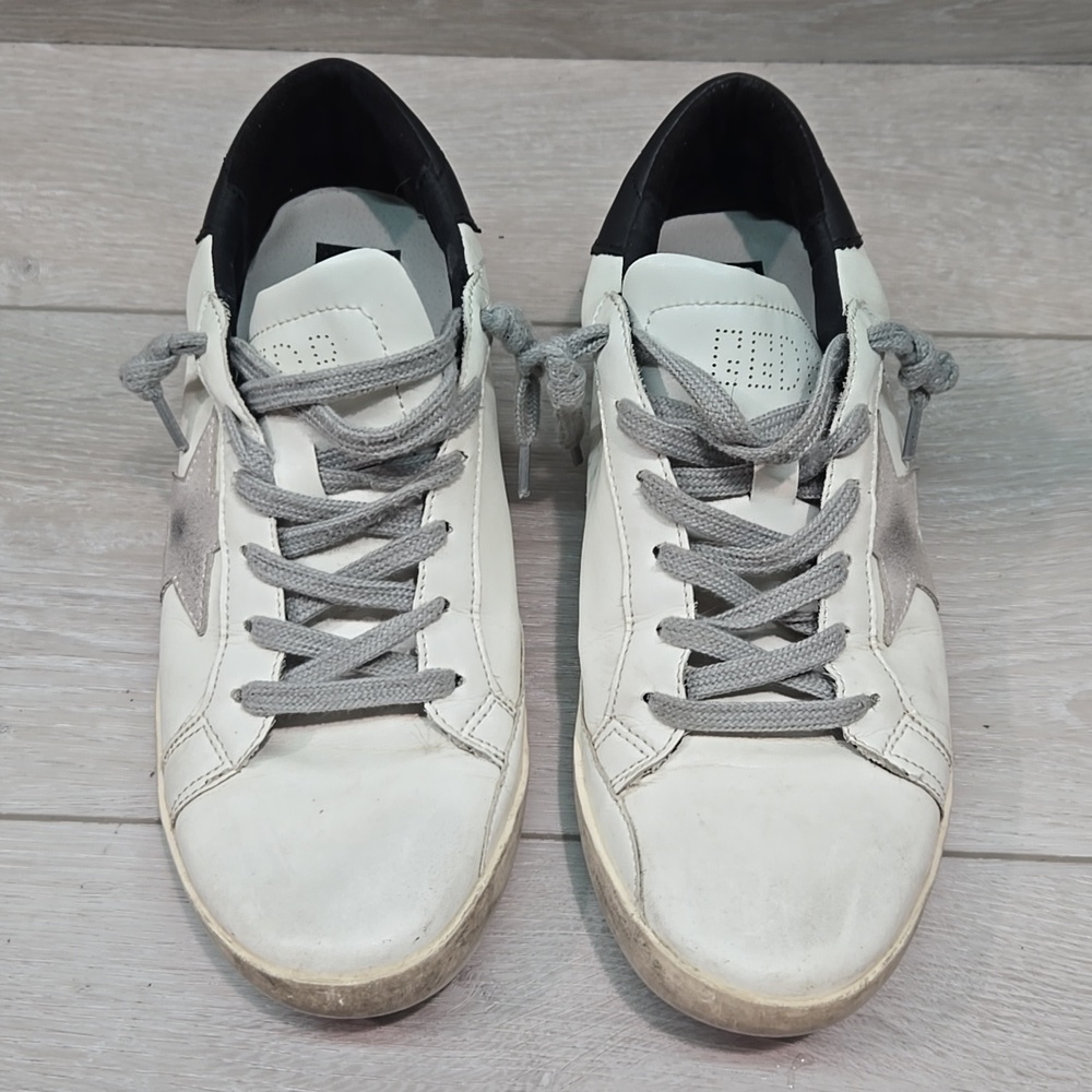 Golden Goose GGDB Women White & Black Star Sneakers Shoes Sz 41/42 US 11-12 - Picture 3 of 16
